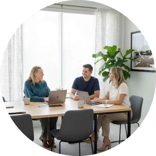 Brenda Sifodaskalakis is talking to a young couple